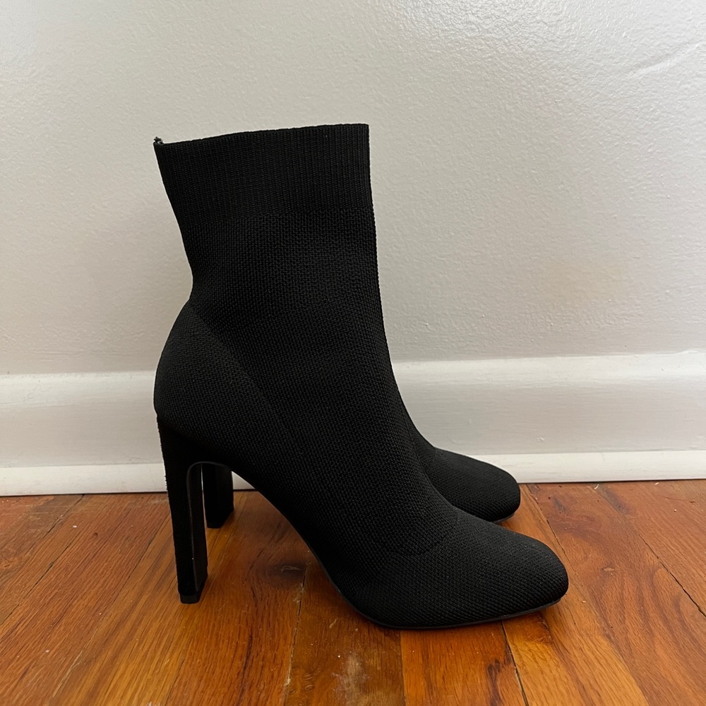 Elegant Black Sock Ankle Boots
